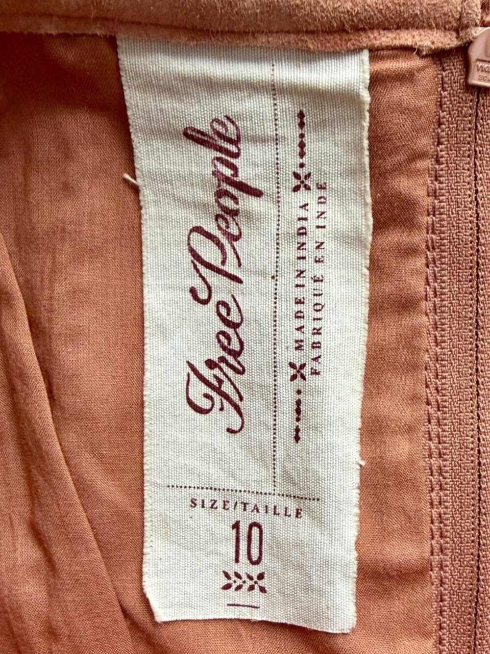 Free People Suede Patchwork High Waist Mini Skirt | Western Boho Coastal 70s 10 - Picture 16 of 16